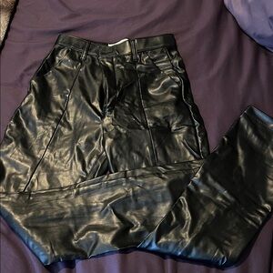 Abercrombie Black Faux Leather Pants